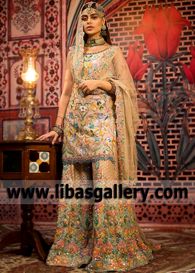 Latest Nikah Dress Nomi Ansari Nikah Dresses for Bride Canberra Australia Sharara for Nikah