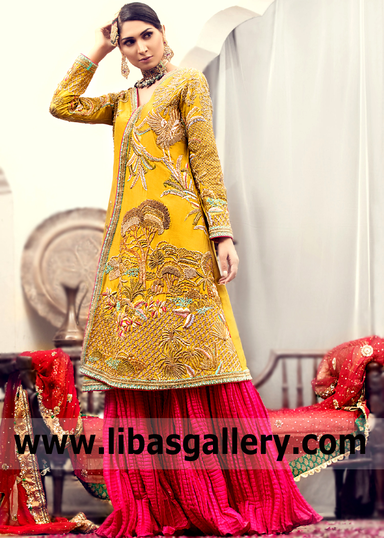 Latest Asifa Nabeel Wedding Dresses Collection, Bridal Mehendi Dresses, Mayun Dresses