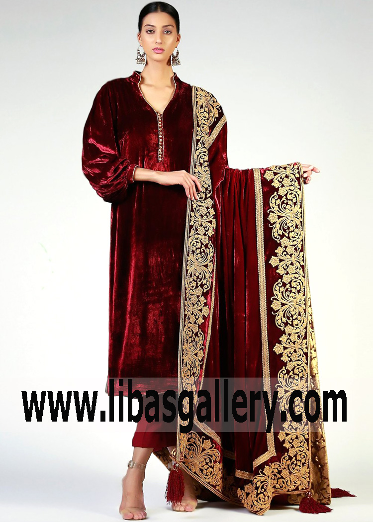 velvet shawl with dress