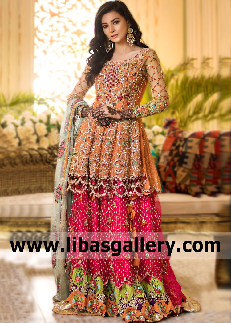 Fancy Wedding Peplum Lehenga Missouri City Texas TX US Pakistani ...