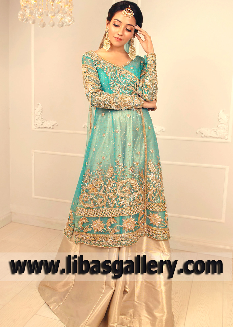 Latest Angrakha Style Dresses Fairfax Maryland Designer Angrakha Style for Wedding Evenings