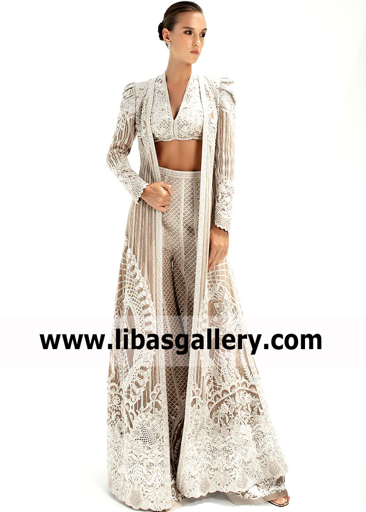 Heavy Embellished Jacket Dress Flushing New York USA Faraz Manan Embroidered Jacket for Special Occasion Heavy Embellished Jacket Dress Flushing New York USA Faraz Manan Embroidered Jacket for Special Occasion