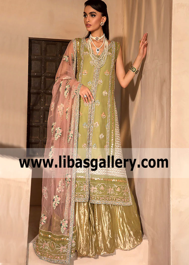 Pear Green Bridal Lehenga Dresses Shops Bellerose New York NY US Buy Lehenga Dresses Pear Green Bridal Lehenga Dresses Shops Bellerose New York NY US Buy Lehenga Dresses