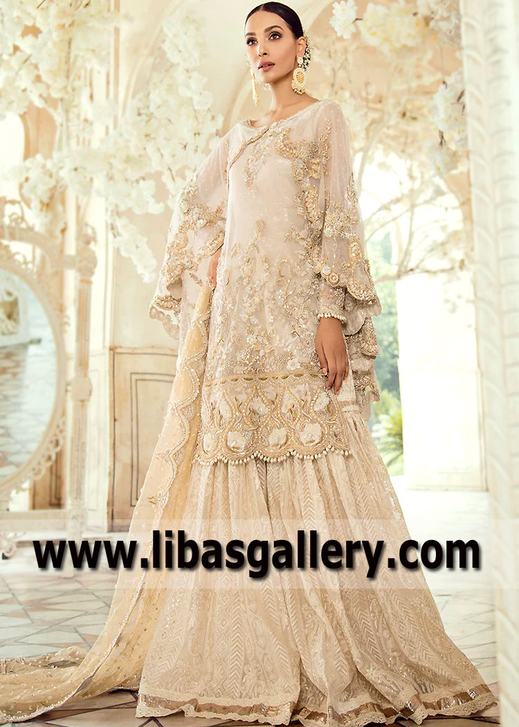 Bridal Gharara for Nikah Bellerose New York USA Designer Bridal Gharara Dresses Pakistan Bridal Gharara for Nikah Bellerose New York USA Designer Bridal Gharara Dresses Pakistan
