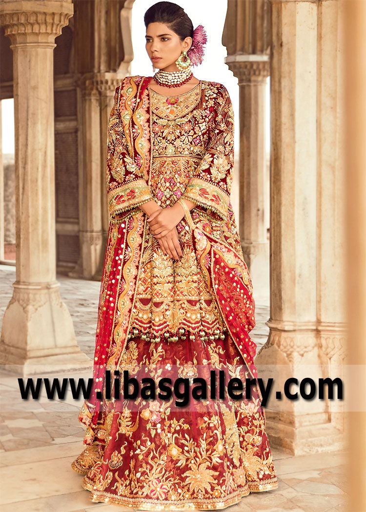 Red Wedding Lehenga Red Lehenga Designs Diamond Bar California CA USA Indian Lehenga Peplum Red Wedding Lehenga Red Lehenga Designs Diamond Bar California CA USA Indian Lehenga Peplum