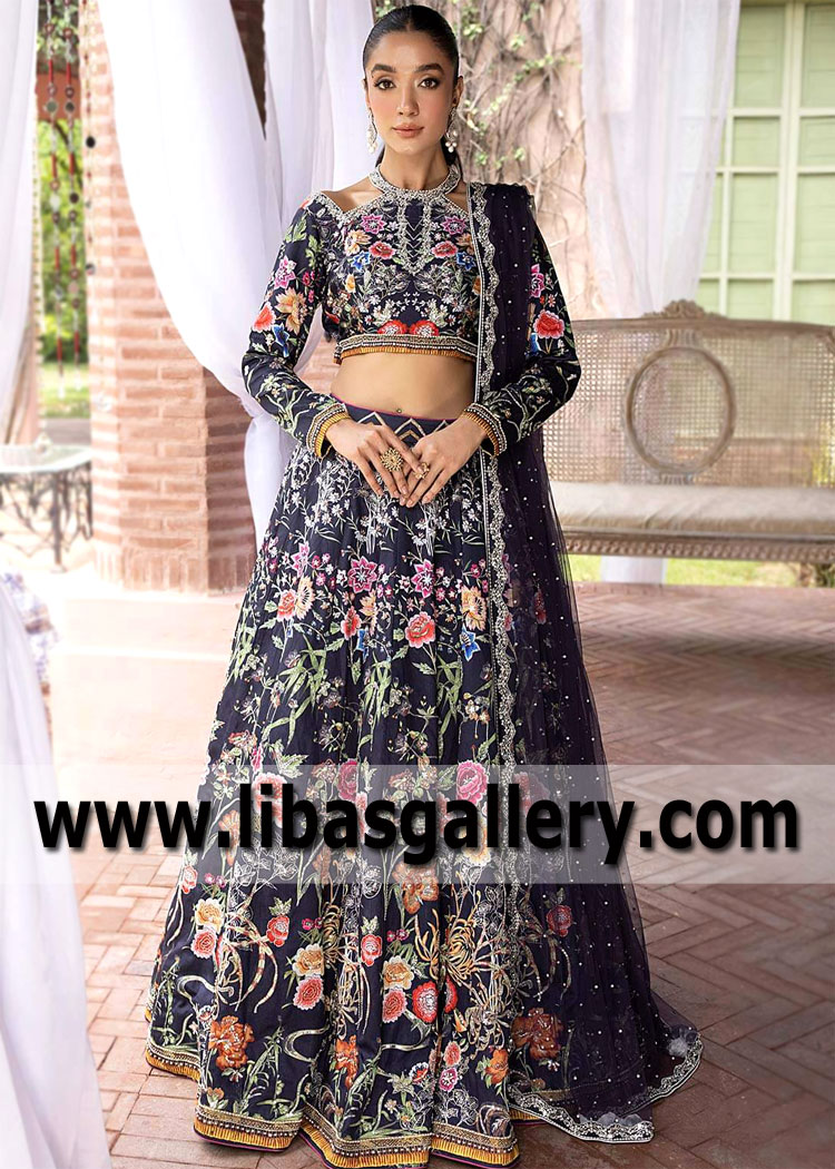 Lehenga Choli Dress Ithaca New York USA Navy Blue Lehenga Choli Dresses Designer Lehenga Choli Dress