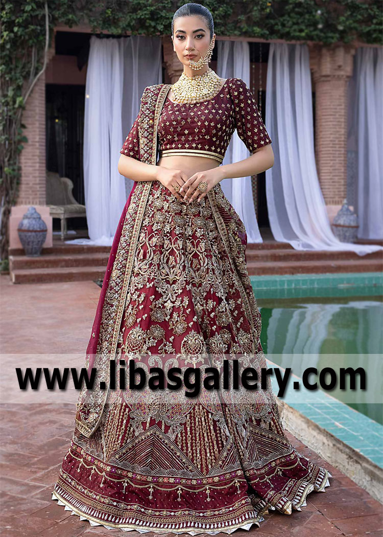 Pakistani Lehenga Choli Wedding Dress Orlando Florida USA Asifa Nabeel Lehenga Choli Dress