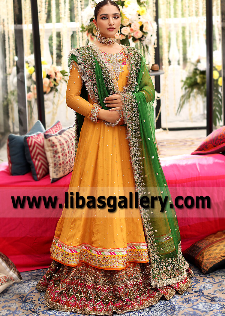 Pakistani Mayun Ceremony Bridal Dresses Kingston London UK Designer Aisha Imran Mehndi Functions Bridal Pishwas Pakistani Mayun Ceremony Bridal Dresses Kingston London UK Designer Aisha Imran Mehndi Functions Bridal Pishwas
