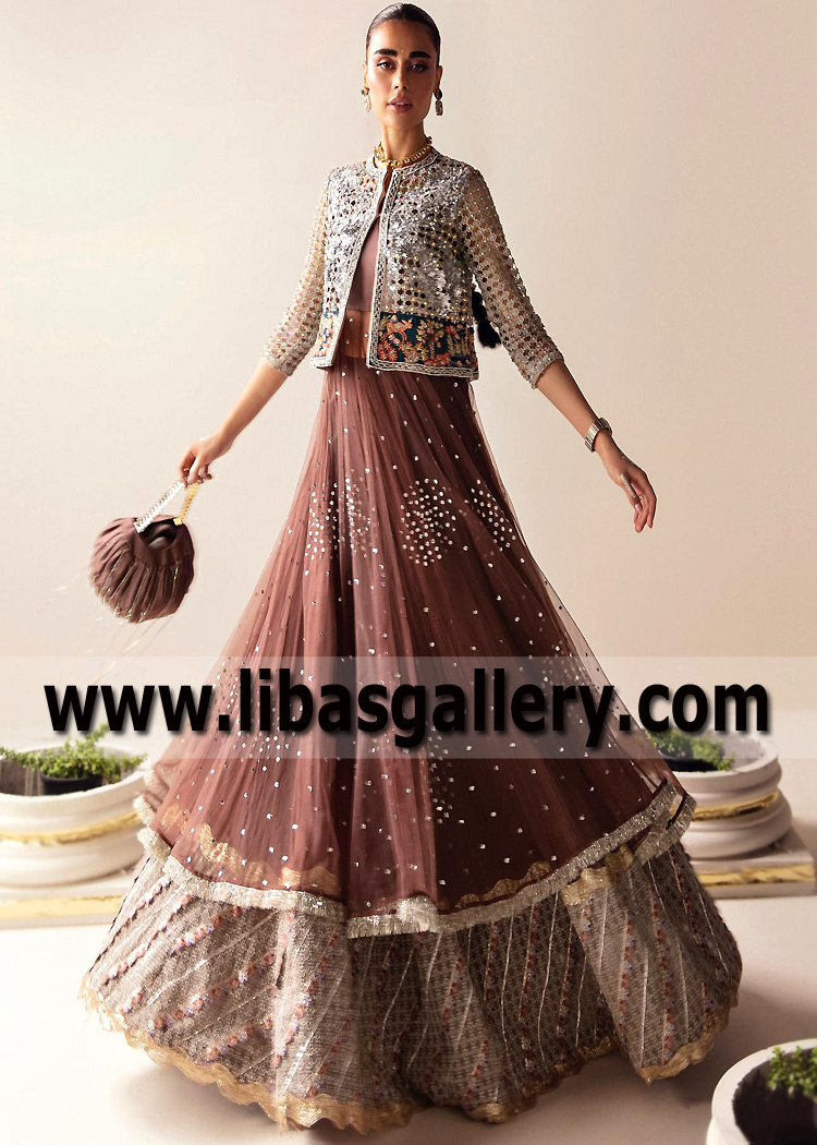 Indian Cropped Jacket Dresses Oak Tree Road New York USA Designer Pishwas Dresses Indian Cropped Jacket Dresses Oak Tree Road New York USA Designer Pishwas Dresses