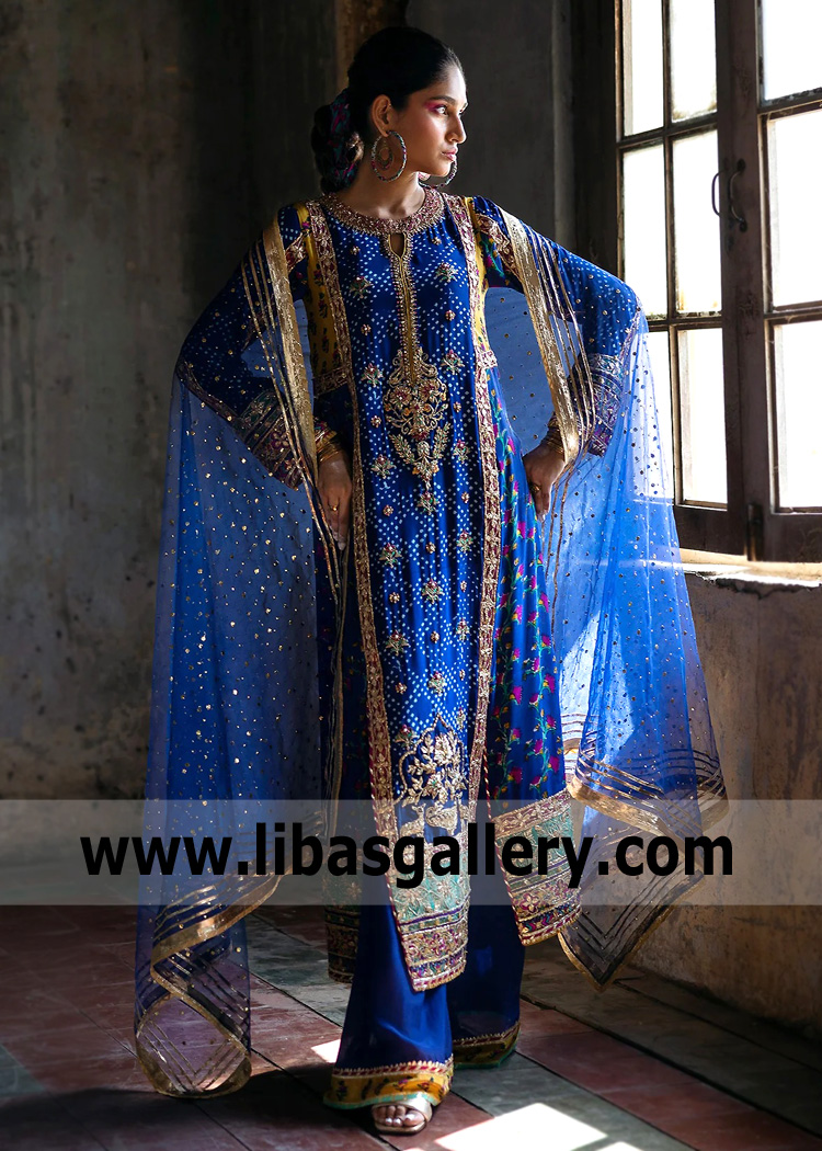 Embellished Chunri Shirt with Trousers Suit Virginia Beach Virginia USA Traditional Dress for Wedding Functions Bridal Party