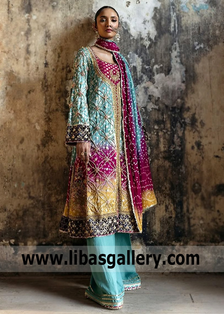 Designer Chunri Shirt and Wide Legged Pants for Festive Season Clermont Florida USA Womens Chunri Dresses USA