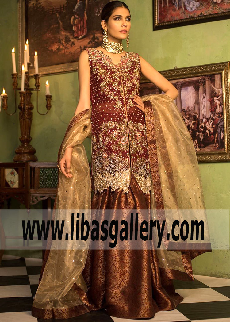 Pakistani Designer Gharara Evening Dresses Roslyn New York Ny Usa