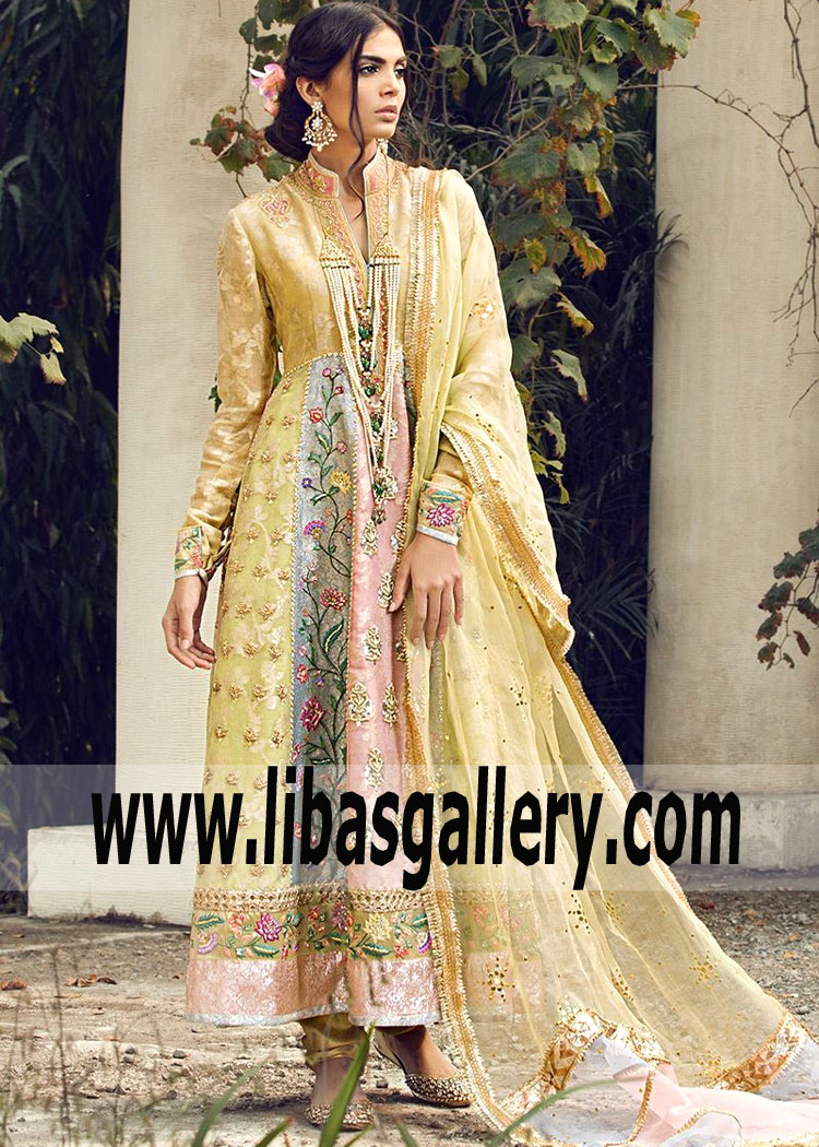 Farida Hasan Bridal Wear Anarkali Newcastle London Uk Pakistani