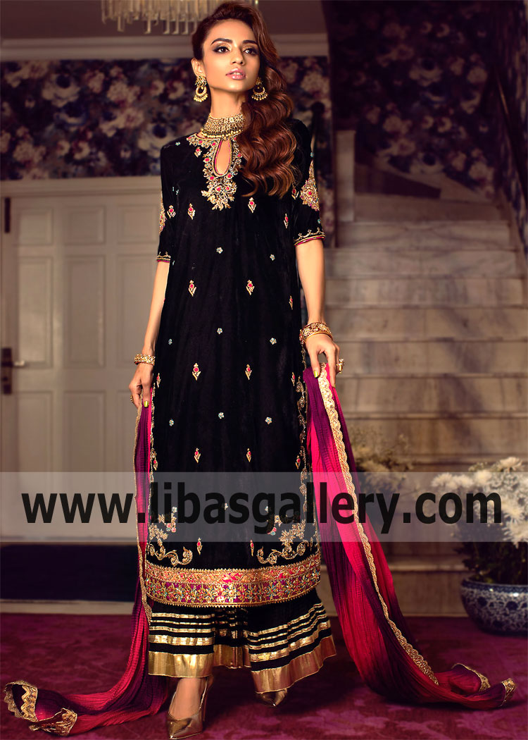 Latest Winter Velvet Dresses Carteret New Jersey USA Pakistani Velvet Party Dresses Trends