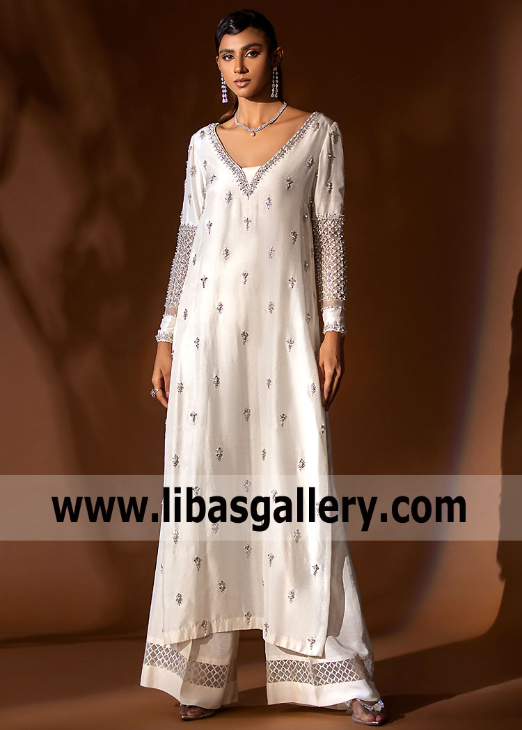 Traditional Eid Party Dresses Indian Latest Pakistani Designer Party Dresses In silver Color Traditional Eid Party Dresses Indian Latest Pakistani Designer Party Dresses In silver Color