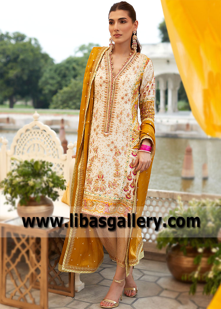 Pakistani Party Wear Tacoma Washington USA Latest Shalwar Kameez Party Wear for Next Formal Event