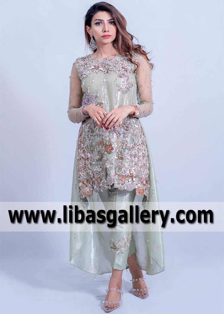Indian Pakistani High Low Party Wear Jackson Heights New York USA Latest Designer Party Wear