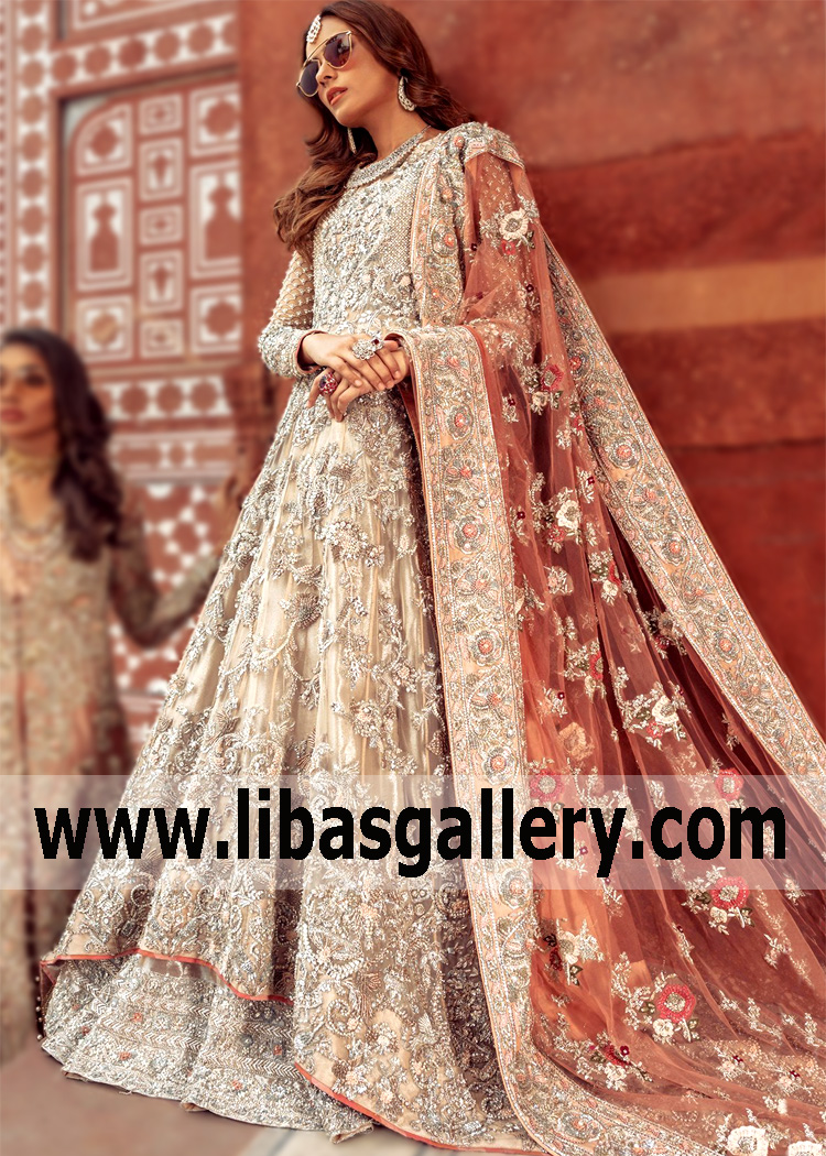 Designer Saira Shakira Anarkali style with Lehenga Ann Arbor Michigan USA Latest Lehenga Designs