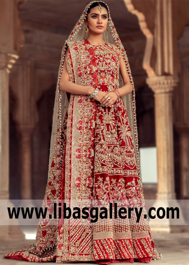 Traditional Red Bridal Dresses New Heaven Connecticut USA Saira Shakira Designer Bridal Dresses