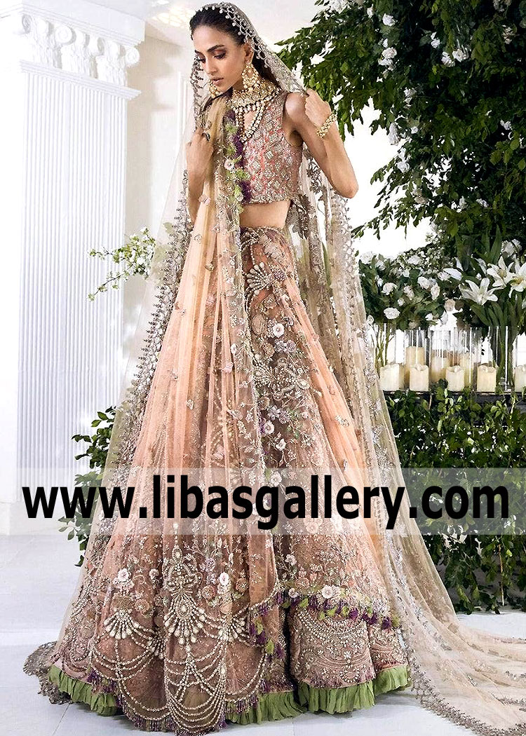 Sana Safinaz Bridal Lehenga for Walima Sugarland Texas USA Pakistani Bridal Lehenga Choli for Reception Sana Safinaz Bridal Lehenga for Walima Sugarland Texas USA Pakistani Bridal Lehenga Choli for Reception