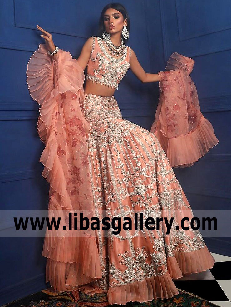 Pakistani Walima Dresses UK USA Canada Australia Sana Safinaz Bridal Lehenga Walima Dresses Online