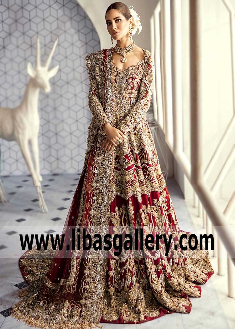 ruby red wedding dress