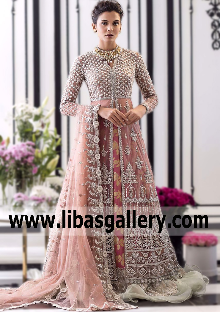 Pakistani Bridal Dresses for Nikah Engagement Jackson Heights New York USA Sania Maskatiya Bridal Dresses