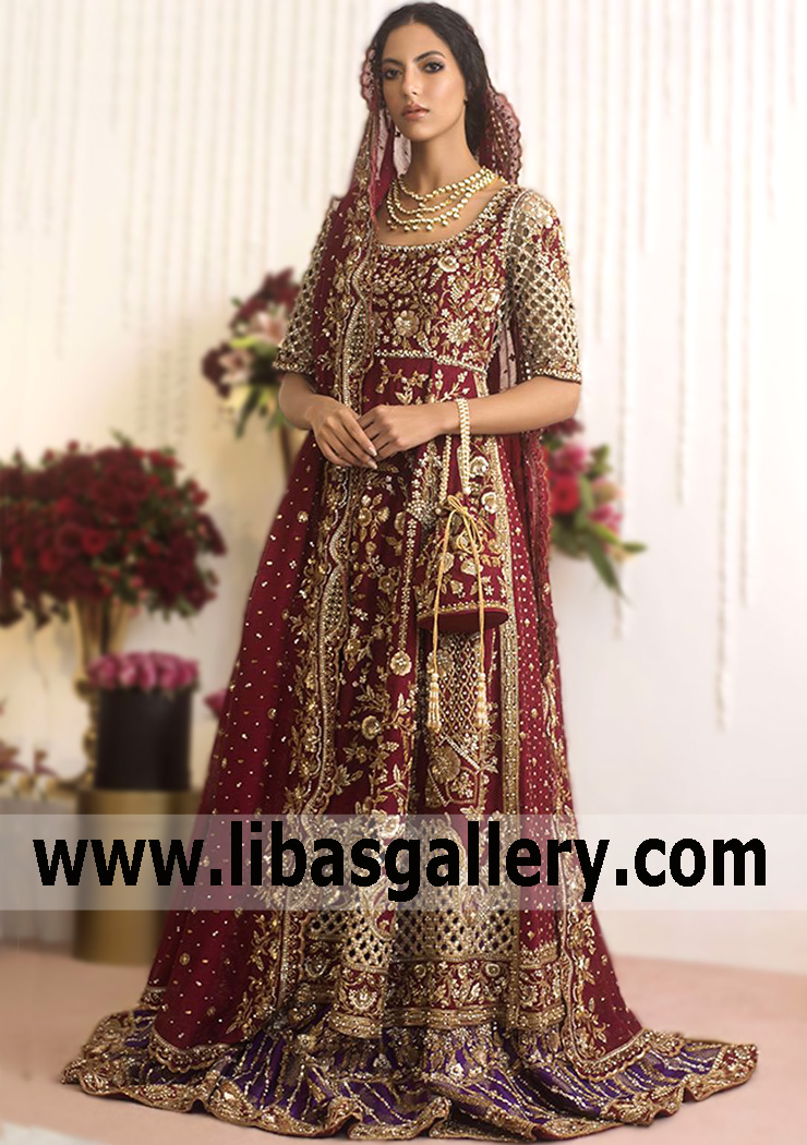 Pakistani Bridal Lehenga Dress Latest UK USA Canada Wedding Anarkali Lehenga Designs
