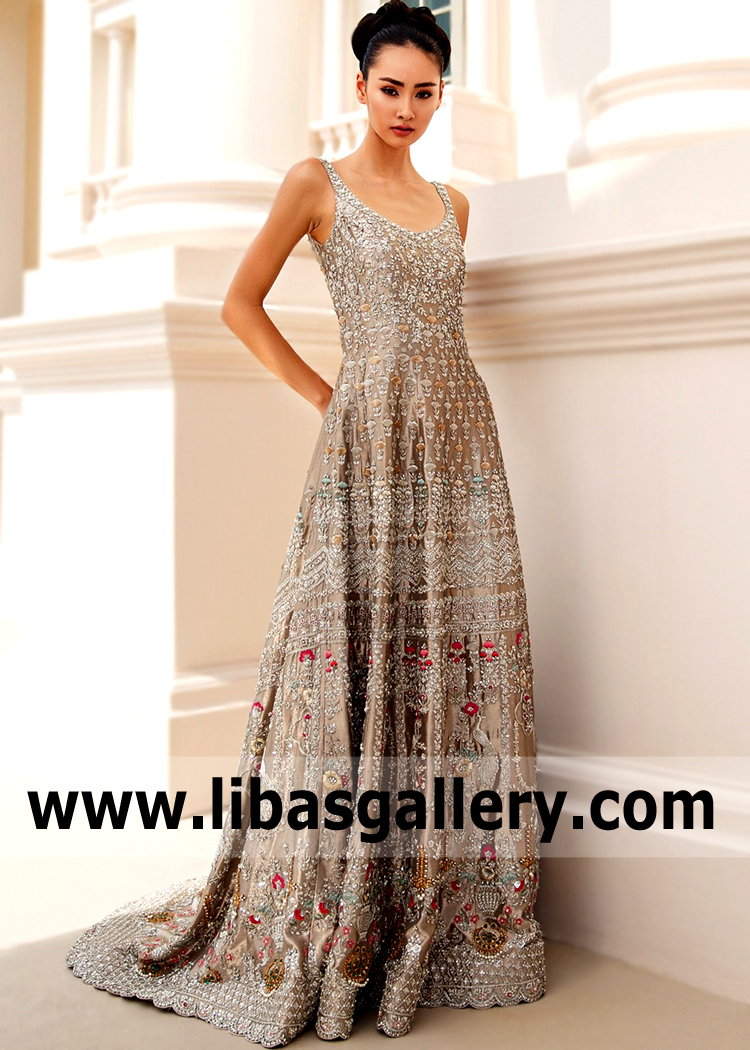 Pakistani Wedding Dresses for Walima or Reception Wixom Michigan MI USA Bridal Pishwas Dresses Designs