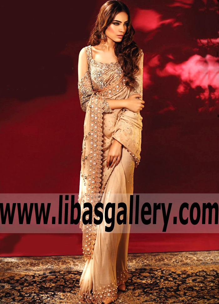 Designer FAS Design Studio Sarees Pakistani Saree Designer Saree Indian Saree Pakistani Sarees UK USA Canada Australia