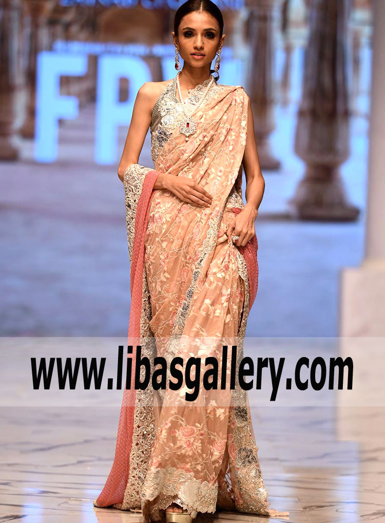 Pakistani Indian Bridal Saree Online Latest Designer Bridal Sarees New York, New Jersey, Kentucky Zainab Chottani Saree Collection