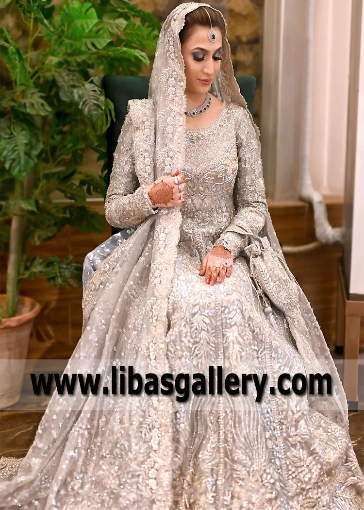 Bridal Anarkali Walima Dresses Newark New Jersey USA Tena Durrani Anarkali for Walima Reception Dresses