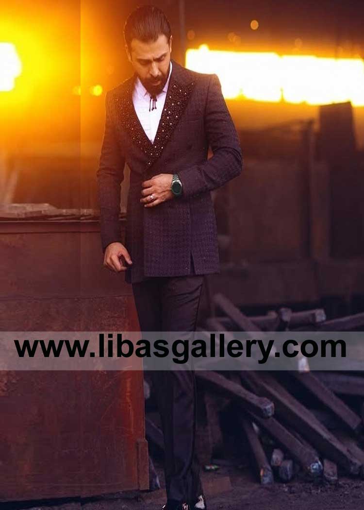 Embellished Bespoke tuxedo! Wishing you a dapper Christmas filled with bespoke elegance and timeless fashion UK USA Canada