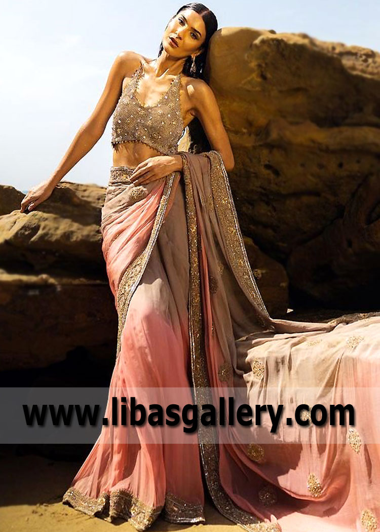 Designer Umar Sayeed Wedding Saree Bellerose New York USA Umar Sayeed Wedding Saree Low Priced