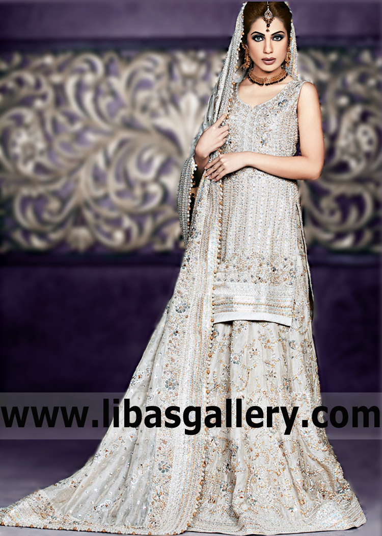 Classy Wedding Dress for Reception and Nikkah Umar Sayeed Collection at PFDC L`Oreal Paris Bridal Week Bridal Dresses Wedding Lehengas