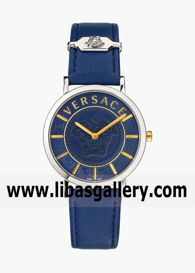 Versace Essential Stainless Steel Luxury Analogue Quartz Watch with Anti-reflective Sapphire Glass