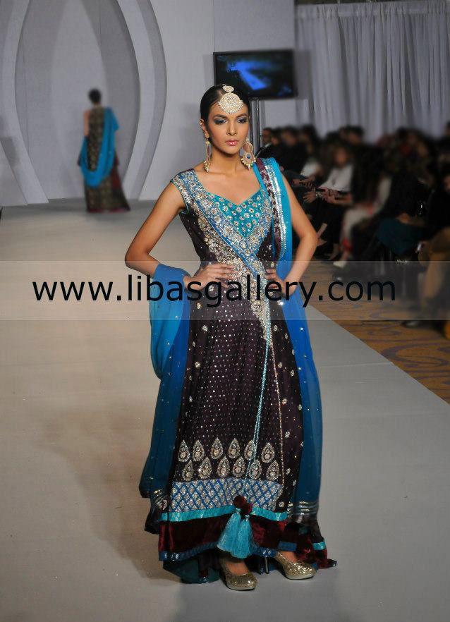 Zainab Chottani Trendy and Elegant Party Wear Anarkali Dresses Latest Collection 2013 At Pakistan Fashion Week 2013 London Buy Online In Edison New Jersey Zainab Chottani Trendy and Elegant Party Wear Anarkali Dresses Latest Collection 2013 At Pakistan Fashion Week 2013 London Buy Online In Edison New Jersey