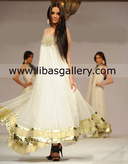 Waseem Noor Anarkali Dresses Collection 2013 For Special Occasions EID Dresses Blackburn UK, Pakistani Designer Waseem Noor Light Anarkali Dresses for EID 2013 Online Blackburn UK 
