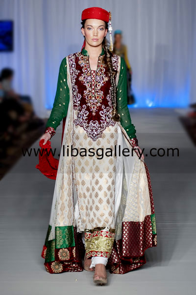 Anarkali Bridal Shirt Latest Designs 2014 Pakistani London Fashion Week 2013 by Waseem Noor Clothing Shops Artesia, Los Angeles, Verdes, Sunnyvale, Mountain View, CA Anarkali Bridal Shirt Latest Designs 2014 Pakistani London Fashion Week 2013 by Waseem Noor Clothing Shops Artesia, Los Angeles, Verdes, Sunnyvale, Mountain View, CA