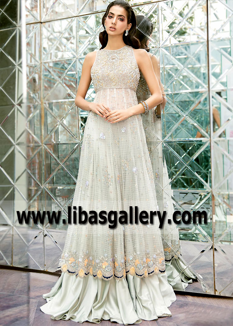 Designer Anarkali Pishwas UK USA Canada Australia Pakistani Wedding Party Wear Anarkali Pishwas