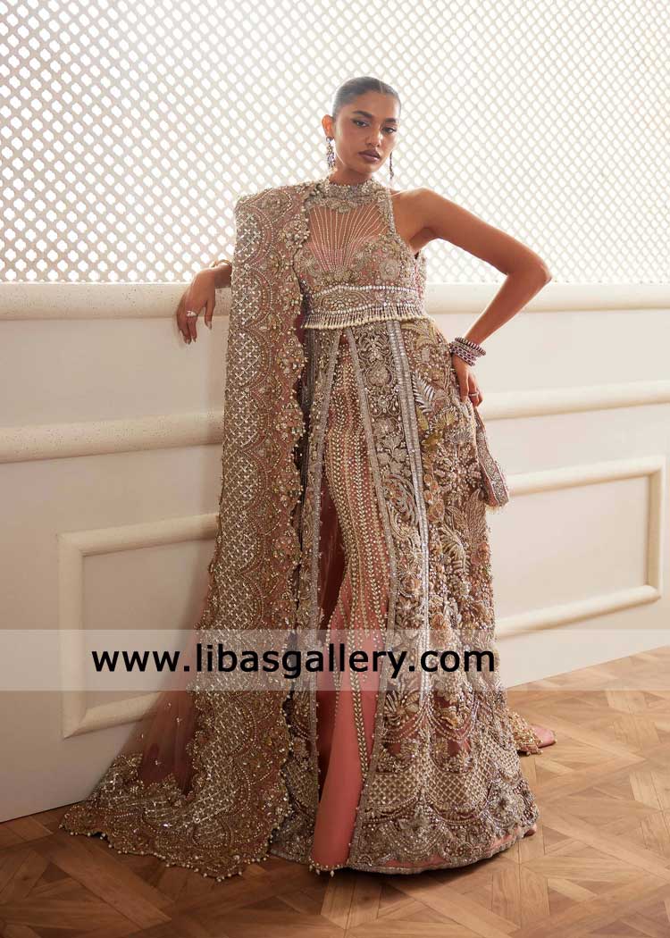 hand embellished lehenga shirt and dupatta for wedding USA,