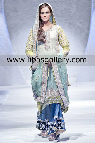 Beautiful Wedding Dress with Lehenga Pakistani Wedding Dresses By Maria B Latest Collection At Pakistan Fashion Week London Newcastle London UK