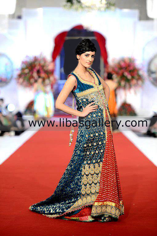 Bridal Sharara Collection 2013-2014 For Women by Tabassum Mughal Haute Couture At Bridal Couture Week 2014 Matawan New Jersey USA
