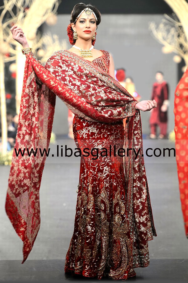 Designer Pakistani Bridal Wear, Pakistani Designer HSY Bridal Wear, Pakistani PBCW 2013 Asian Bridal Wear, Pakistani Designer HSY Bridal Wear At Pantene Bridal Couture Week 2013 Lahore Australia, New Zealand