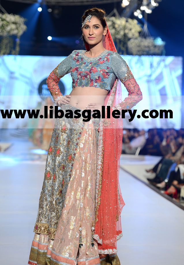 Tena Durrani bridal lehenga collection at Pantene bridal couture week 2014, Pakistani Bridal dresses at PBCW bridal lehenga collection at Pantene bridal couture week 2014 South Asian Bridal Wear Jarrettsville Maryland, Pakistani Designer Tena Durrani Brid