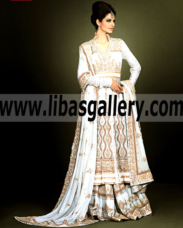 Designer Anarkali Bridal Dresses with Bridal Sharara Designer Wedding Anarkali Dresses Chicago Illinois Pakistani Bridal Anarkali IL USA Desi Bridal Dresses