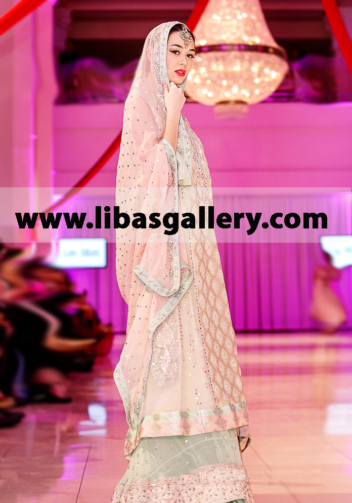 Wedding Sharara Dresses by Sana Abbas Pakistani Bridal wear 2014 by Sana Abbas. We Supply Pakistani and Indian Bridal Dresses to South Asian Clothing from IBFJW 2013 Buy Online Wedding Sharara Dresses Newark New Jersey NJ USA 