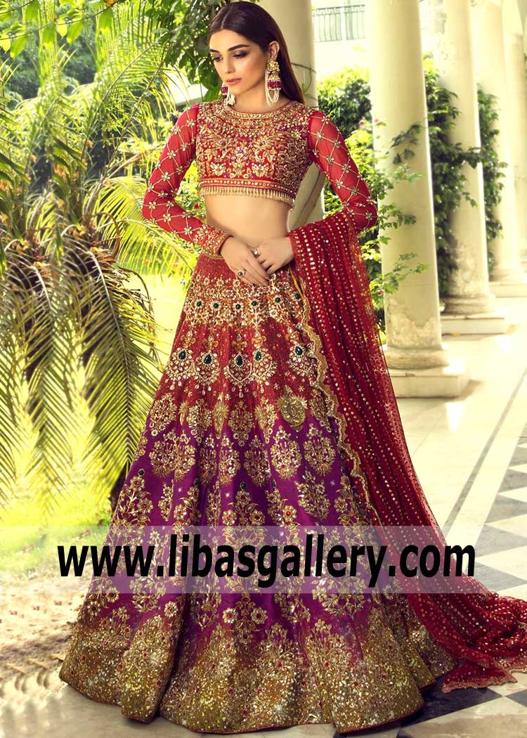 The Greatest Nomi Ansari Kundan Bridal Lehenga Bath London UK Traditional Bridal Lehenga for Wedding