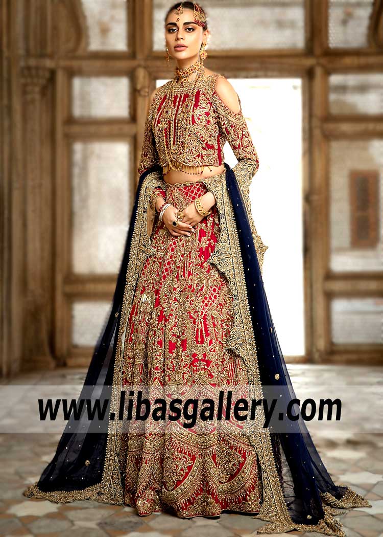 Shazia Kiyani Azul Collection Bridal Lehenga Skirt Chicago Illinois IL USA Pakistani Designer Lehenga Skirt