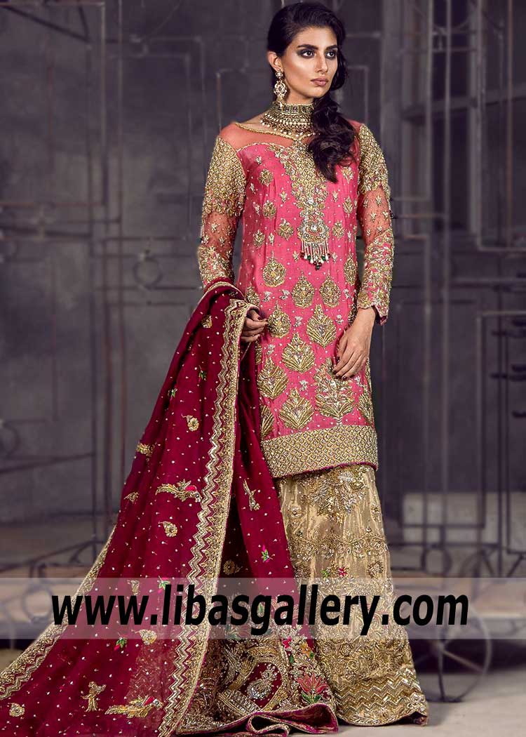 modern gold indian wedding dress